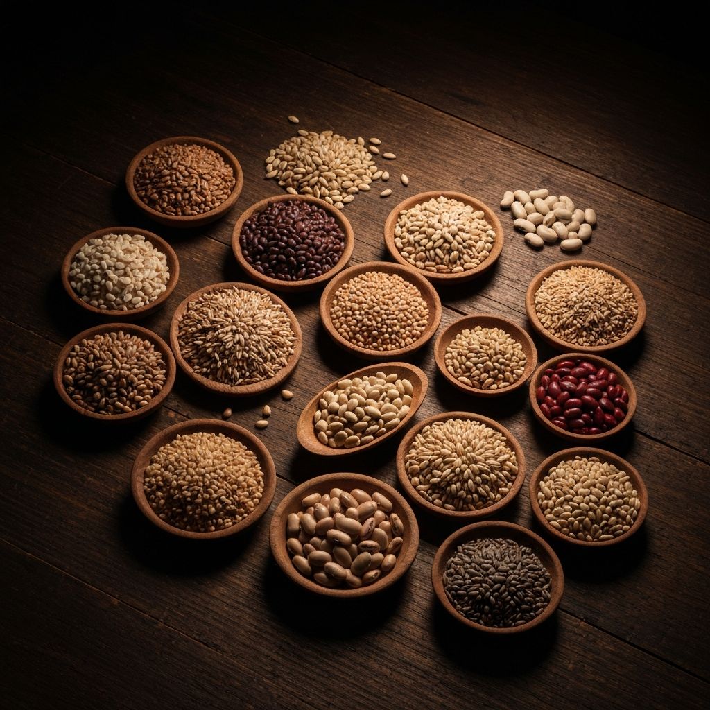 Whole grains, legumes, and seeds
